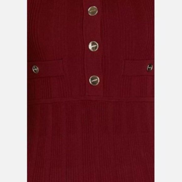 Sandro Burgundy Mini Dress - Picture 6 of 16